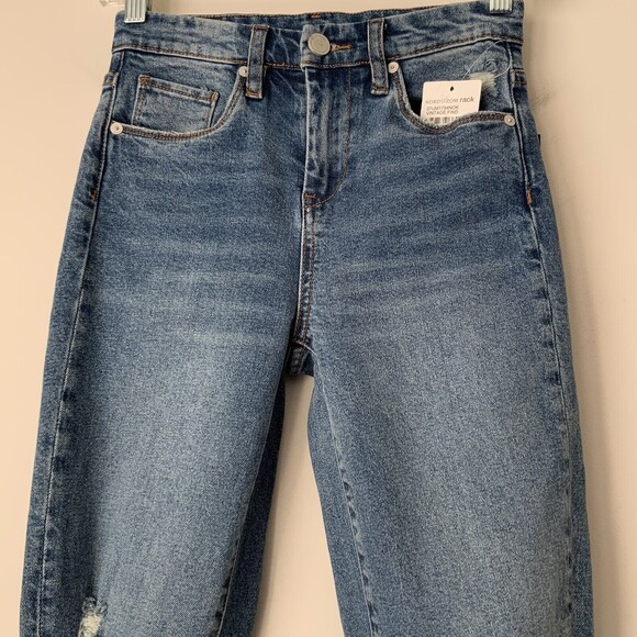 Blank NYC Jeans Blue Distressed The Madison Crop High Rise 24 - Picture 9 of 9